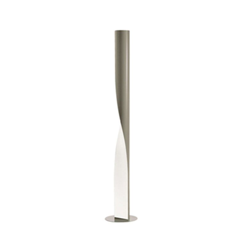 Edge Modern Minimalist Twisted Cylinder Metal Floor Lamp, White/Red/Gray/Gold - Cueteks