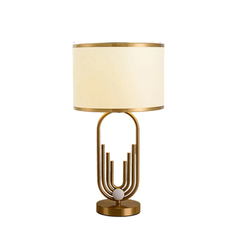 Sano Table/Floor Lamp Landscape, Metal/Fabric, Bedroom - Cueteks