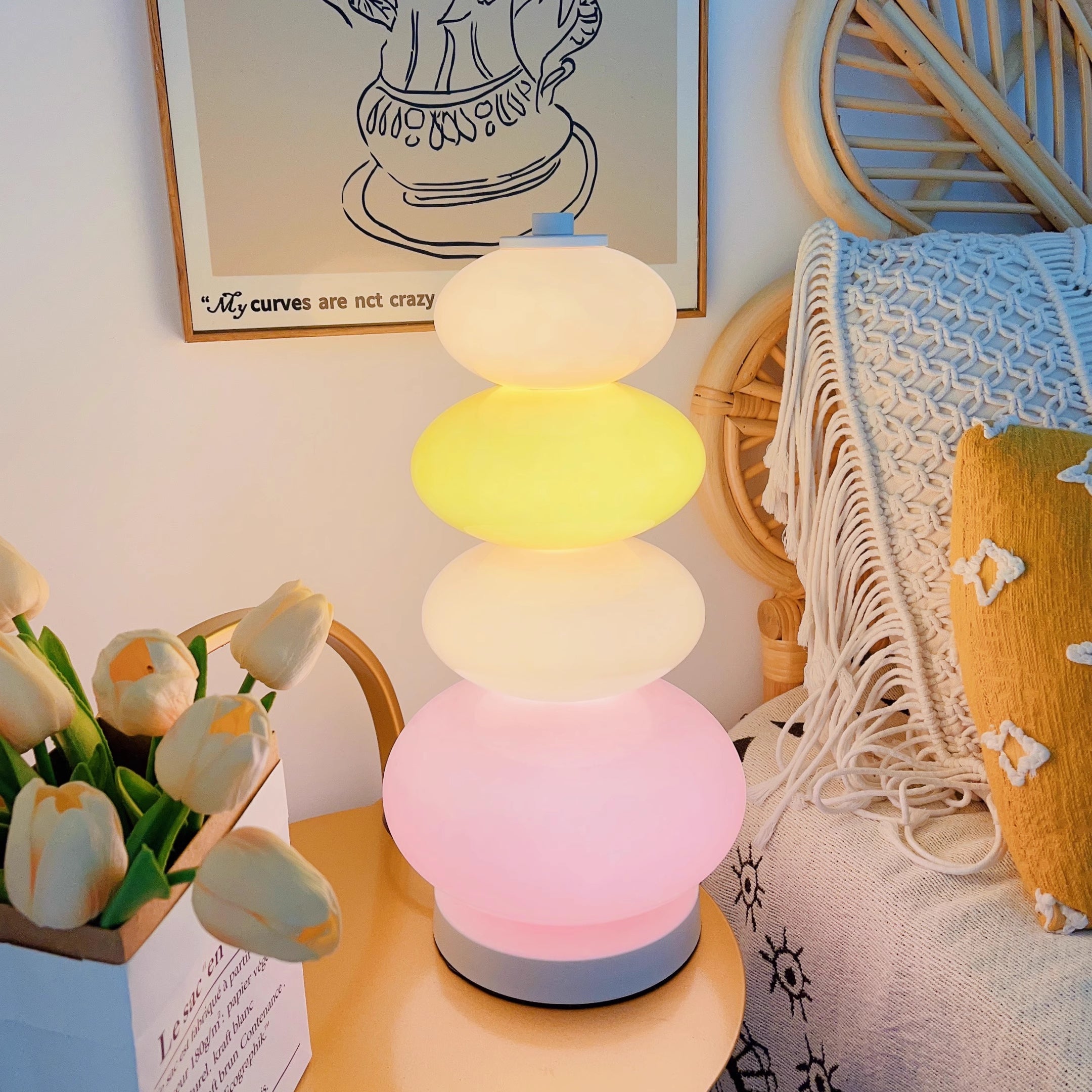 Morandi Rainbow Candy Unique Glass Floor Lamp - Cueteks