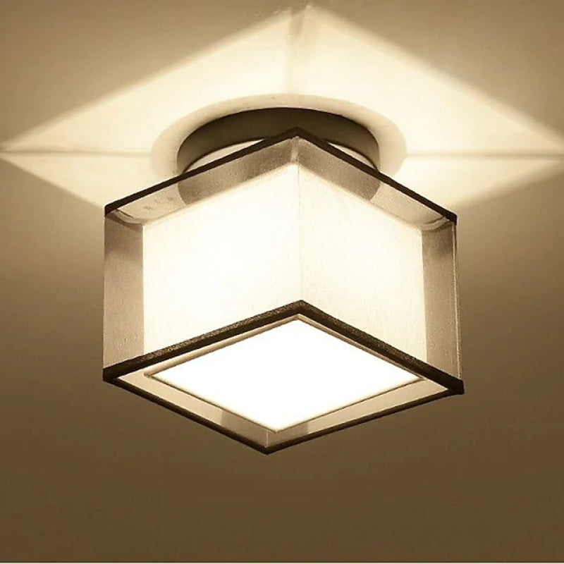 Herbert Modern Metal & Fabric Flush Mount Ceiling Light, 2 Style - Cueteks
