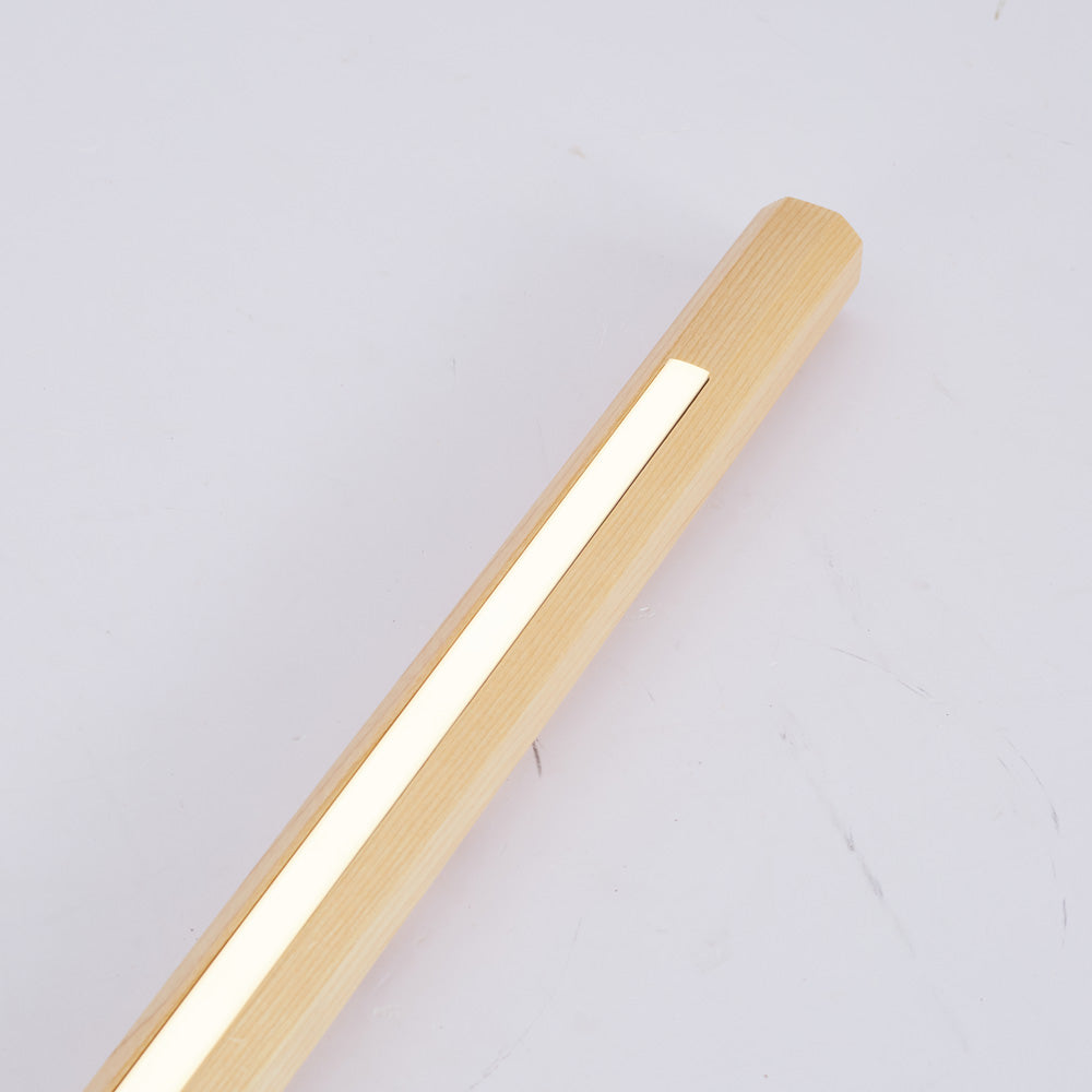 Ozawa Minimalist Linear Floor Lamp, Wood/Acrylic, Living Room - Cueteks