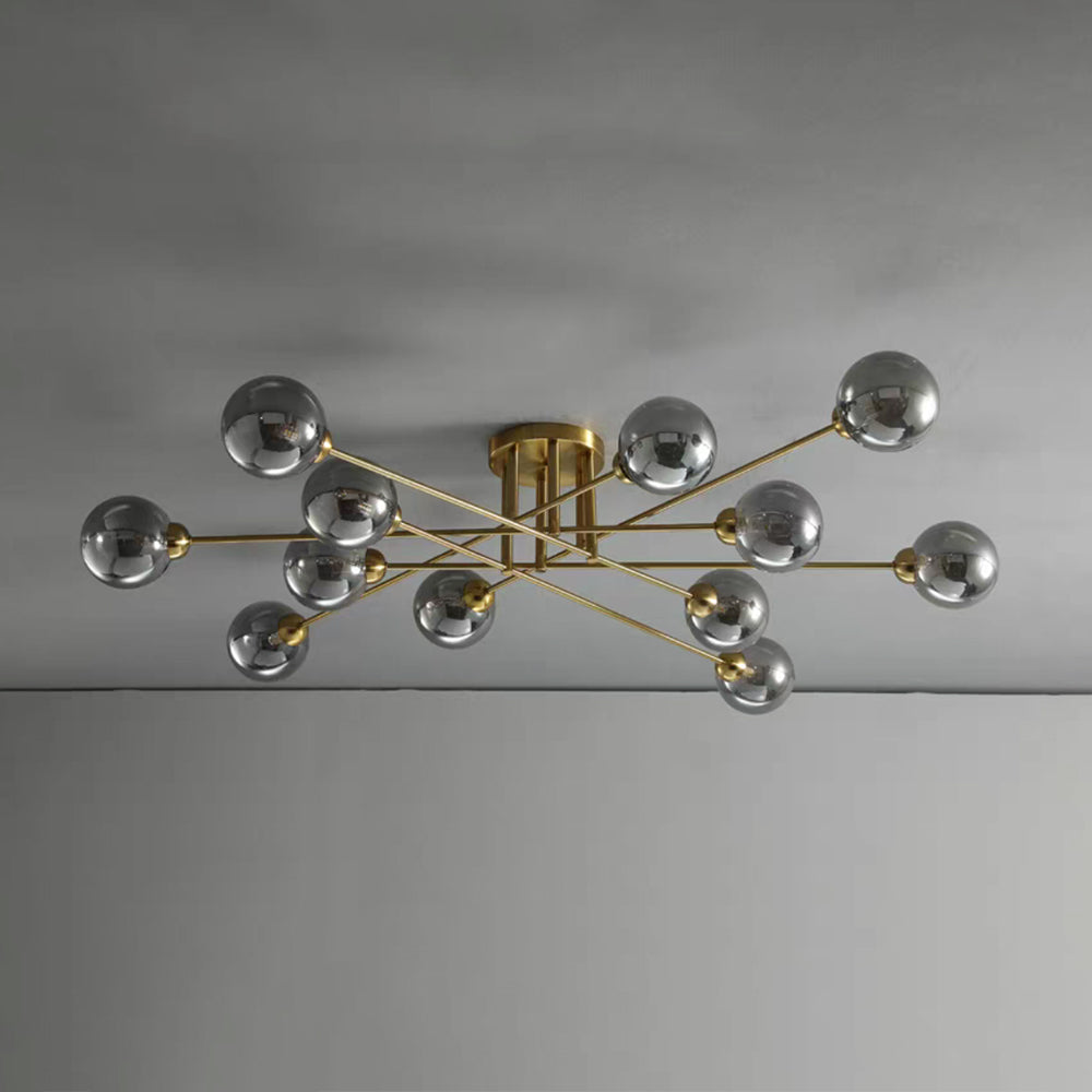 Valentina Industrial Glass Globe Chandelier LED, 6 Style - Cueteks