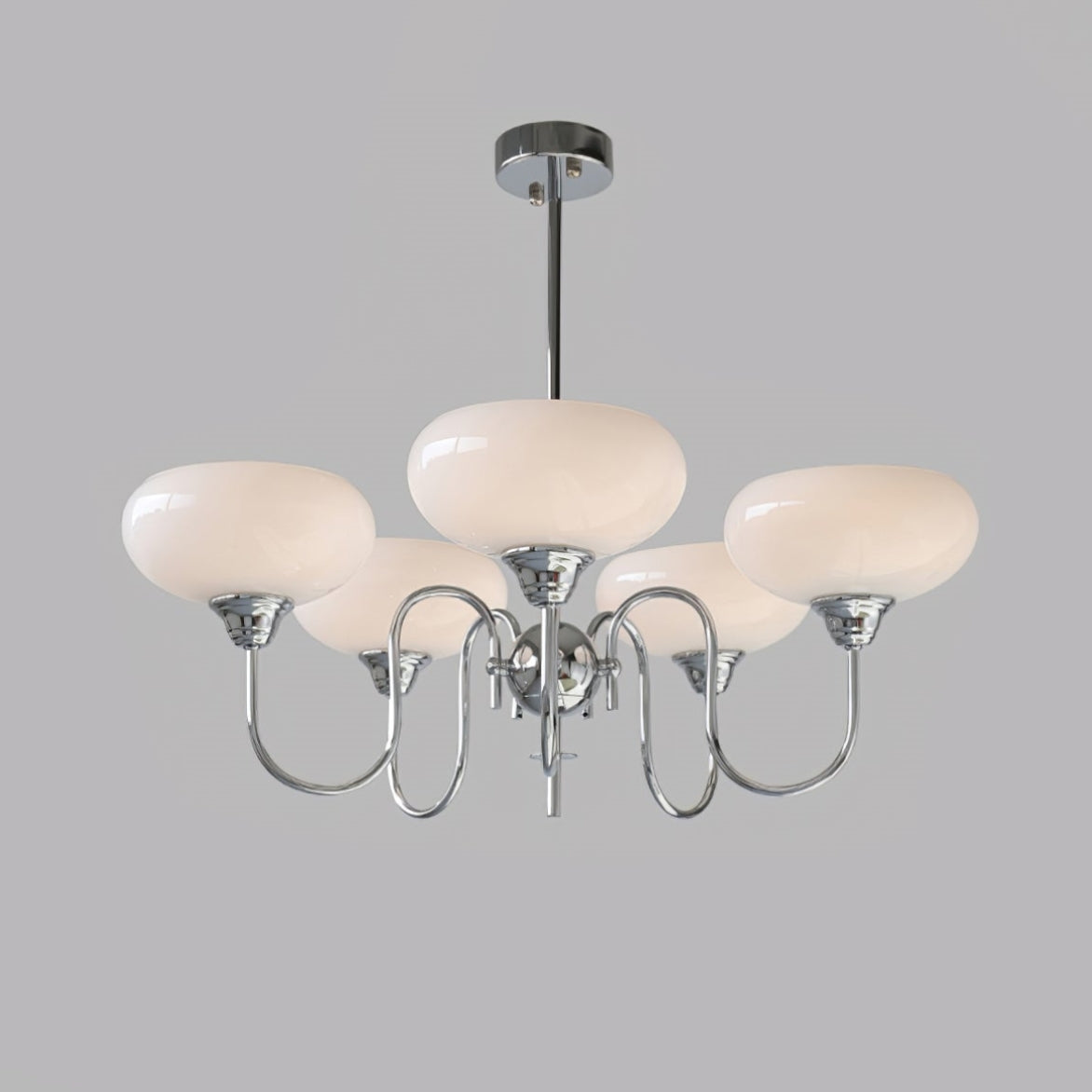 Morandi Modern Kitchen Island Bubble Globe Glass Chandelier, White/Beige - Cueteks