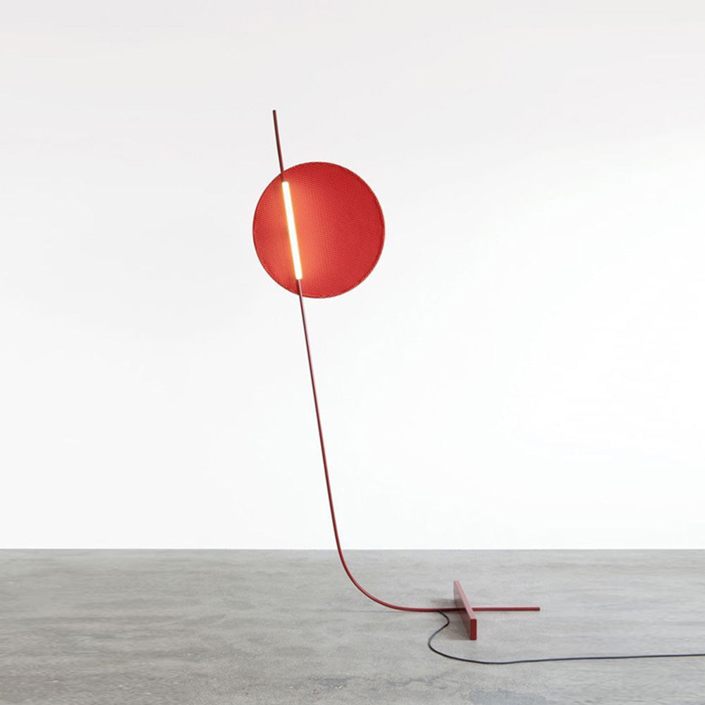 Elif Floor Lamp Blood Moon Postmodern, Metal, Red, Bedroom - Cueteks