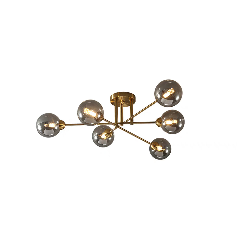 Valentina Industrial Glass Globe Chandelier LED, 6 Style - Cueteks