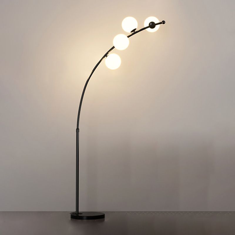 Valentina Modern Arc Multi Head Bubble Floor Lamp Black/Gold - Cueteks