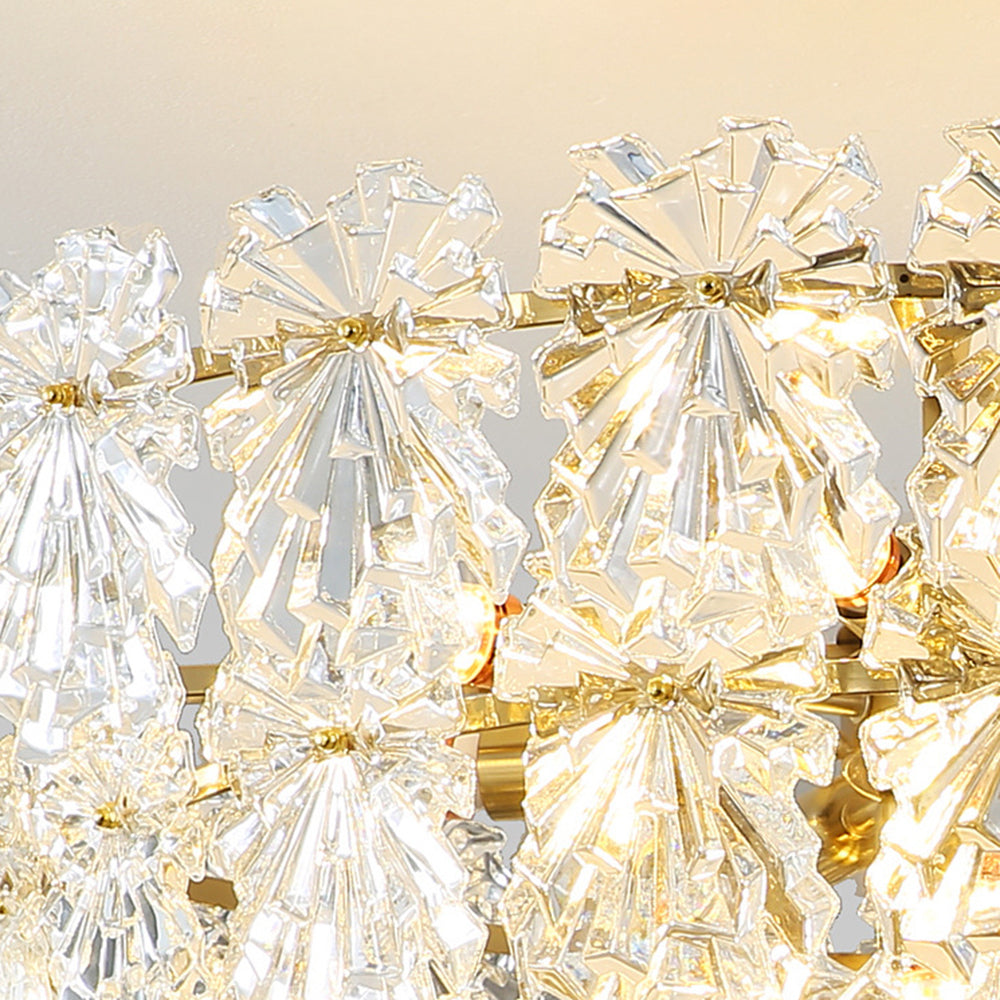 Marilyn Elegant Gold Pendant Light 3 Rings, Metal/Glass - Cueteks