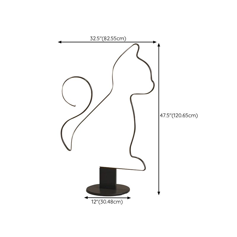 Edge Modern Cat/Dog  Linear Metal Acrylic Floor Lamp - Cueteks