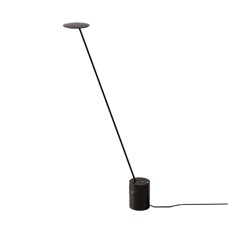 Valentina Nordic LED Floor Lamp, Black&White, Metal&Marble - Cueteks
