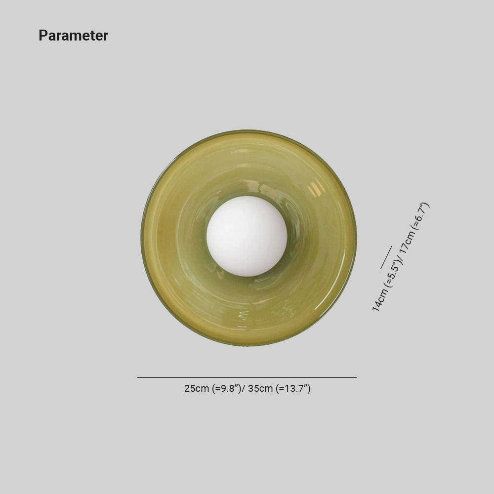 Morandi diagram showing 25 or 35 cm diameter and 14 or 17 cm side dimension