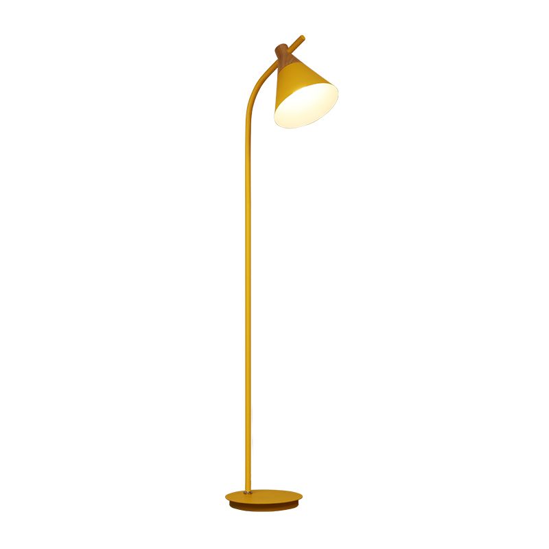Morandi Floor Lamp, Bedroom & Living Room, Gray & Pink & Yellow, Metal - Cueteks