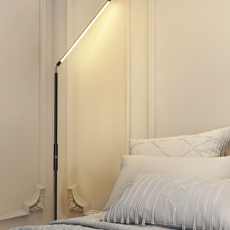 Edge Minimalistic Linear Floor Lamp, Metal, Black/White - Cueteks