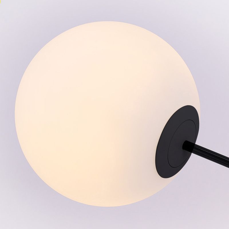 Valentina Floor Lamp Arc/Bubble Modern/Unique, Frosted Glass, White, Bedroom - Cueteks