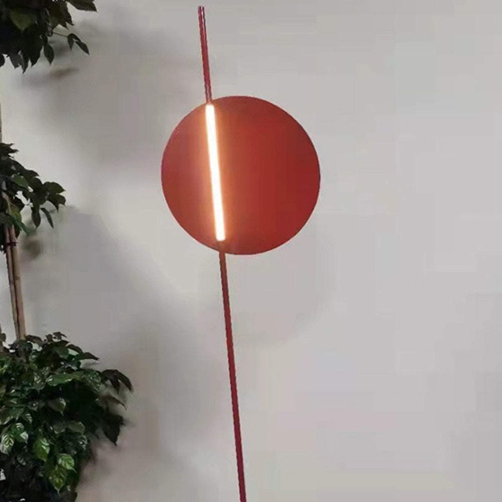 Elif Floor Lamp Blood Moon Postmodern, Metal, Red, Bedroom - Cueteks