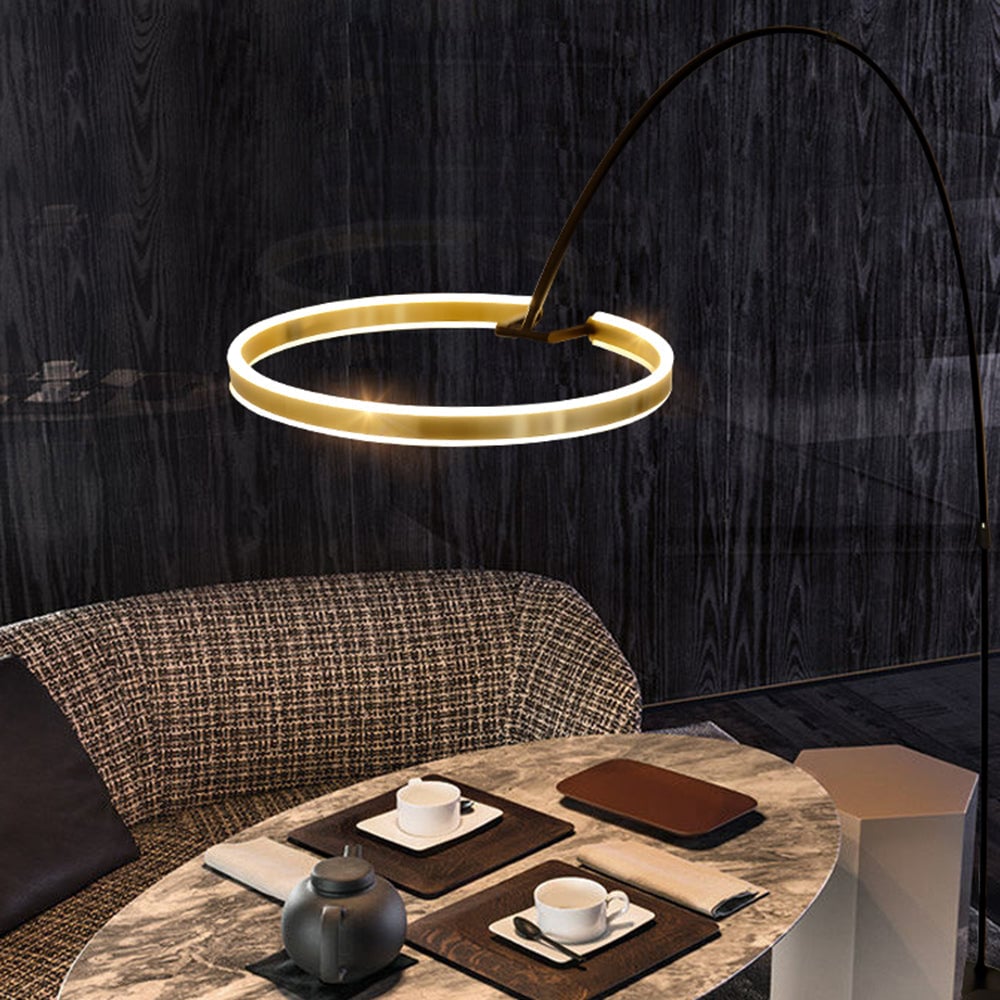 Edge Gold 23.6-inch ring option above a tea table
