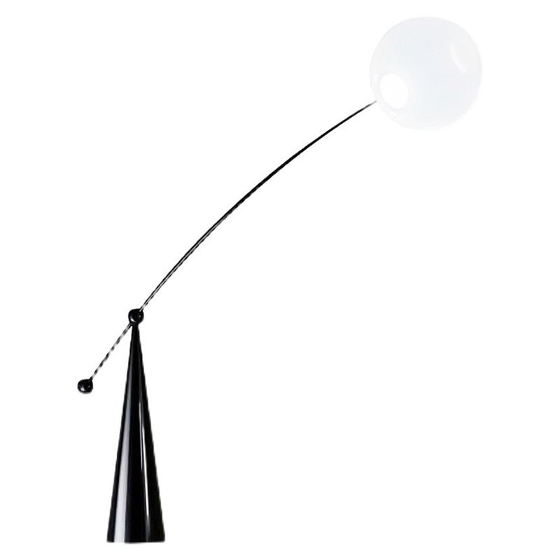 Valentina Floor Lamp Arc/Bubble Modern/Unique, Frosted Glass, White, Bedroom - Cueteks