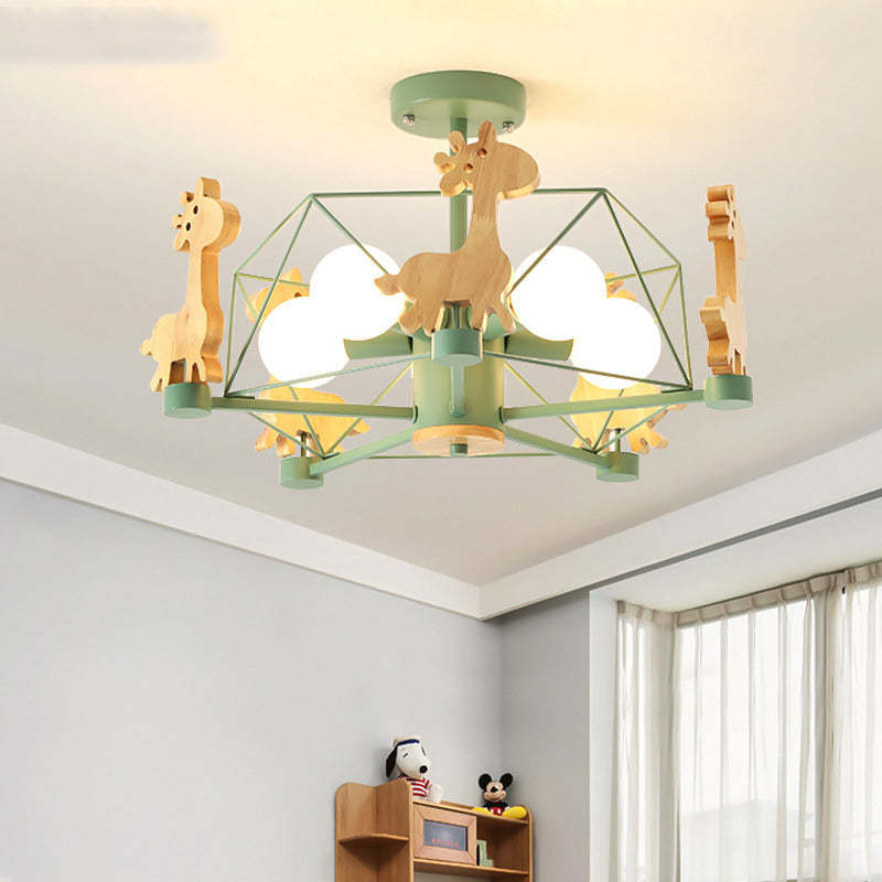 Minori Giraffes LED Flush Mount Ceiling Light - Cueteks