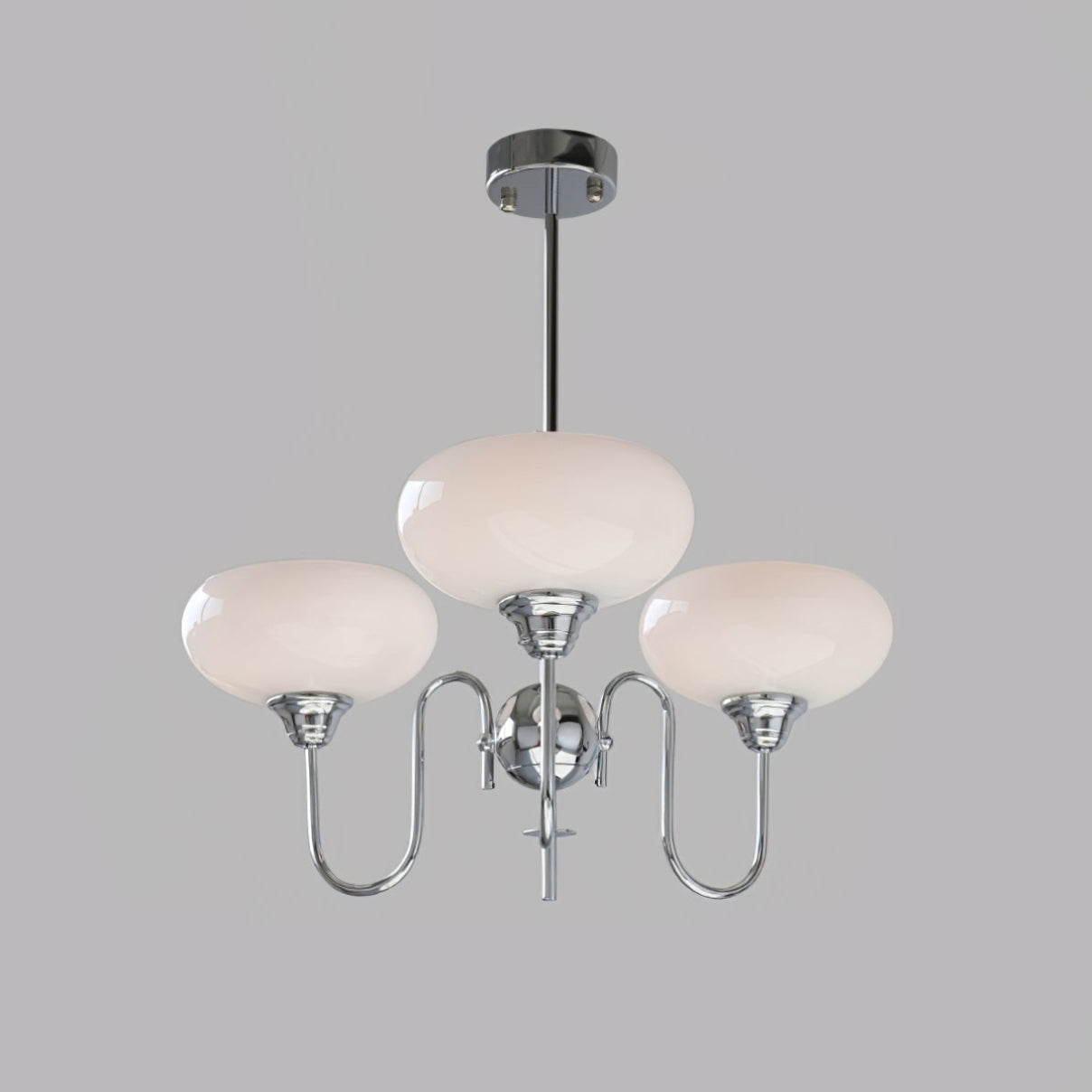 Morandi Modern Kitchen Island Bubble Globe Glass Chandelier, White/Beige - Cueteks
