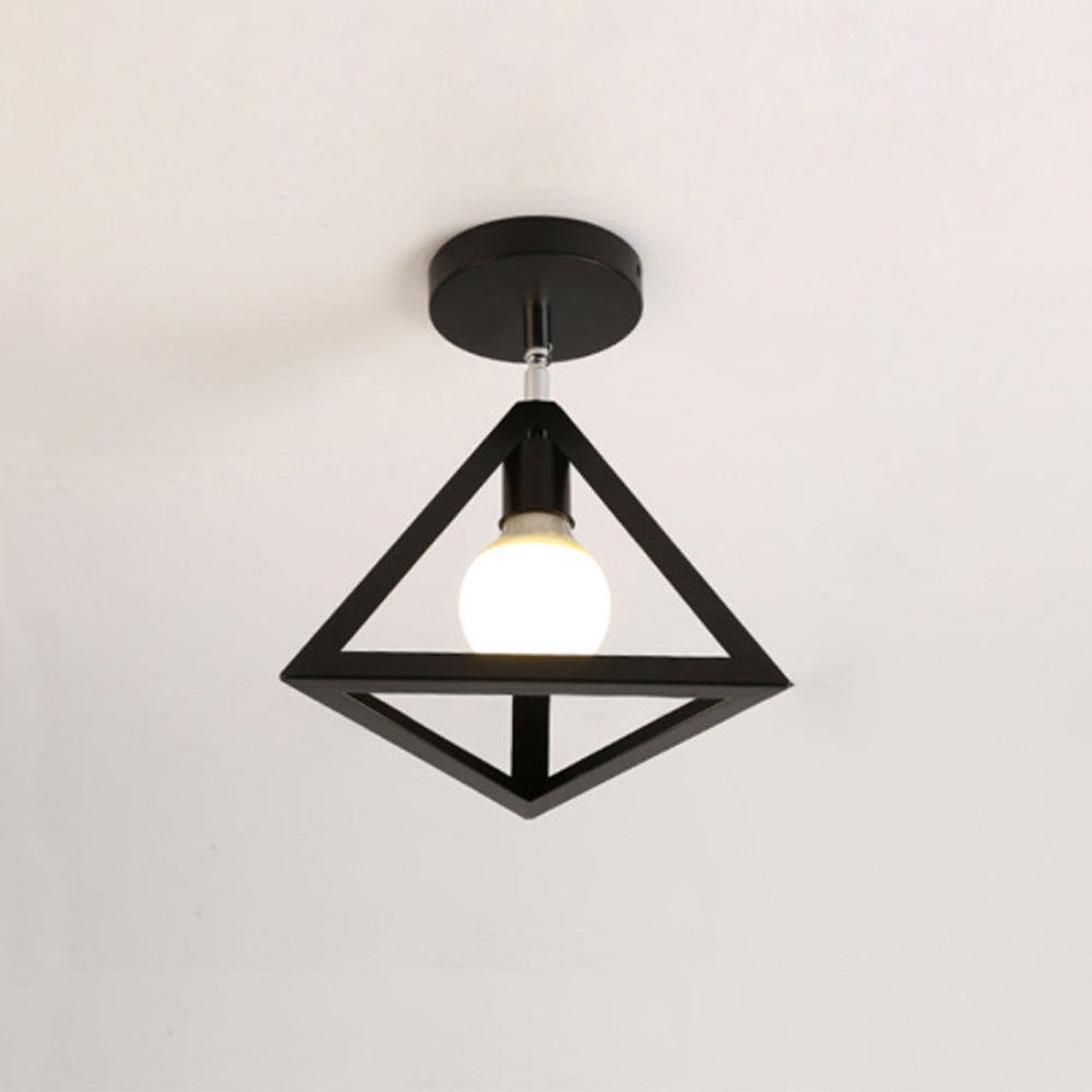 Herbert Modern Nordic Metal LED Flush Mount Ceiling Light, Black/White - Cueteks