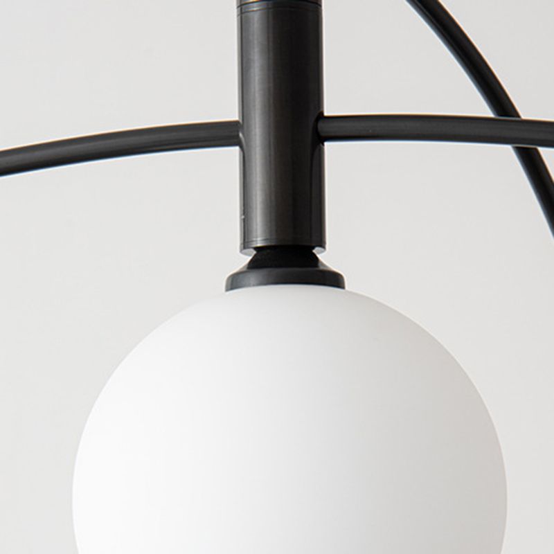 Valentina Pendant Light Globe Modern, Metal/Glass, Black/Gold, Bedroom - Cueteks