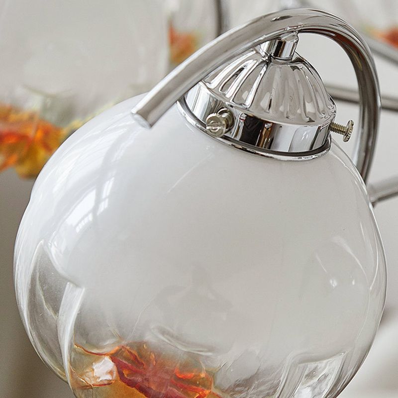 Hailie Pendant Light Gradient Flower Modern, Glass, White, Bedroom - Cueteks
