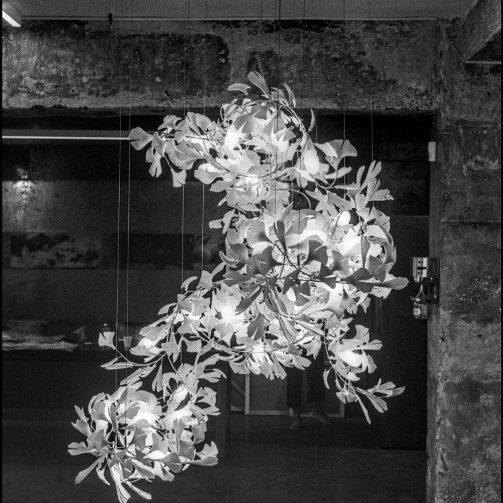 Olivia Modern Leaf Chandelier Metal/Ceramic Bedroom/Living Room - Cueteks