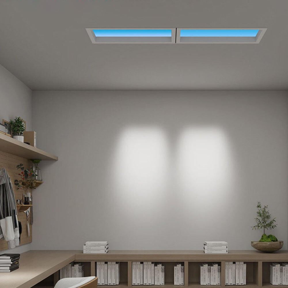Edge Modern Remote Control Flush Mount Ceiling Light, Black - Cueteks