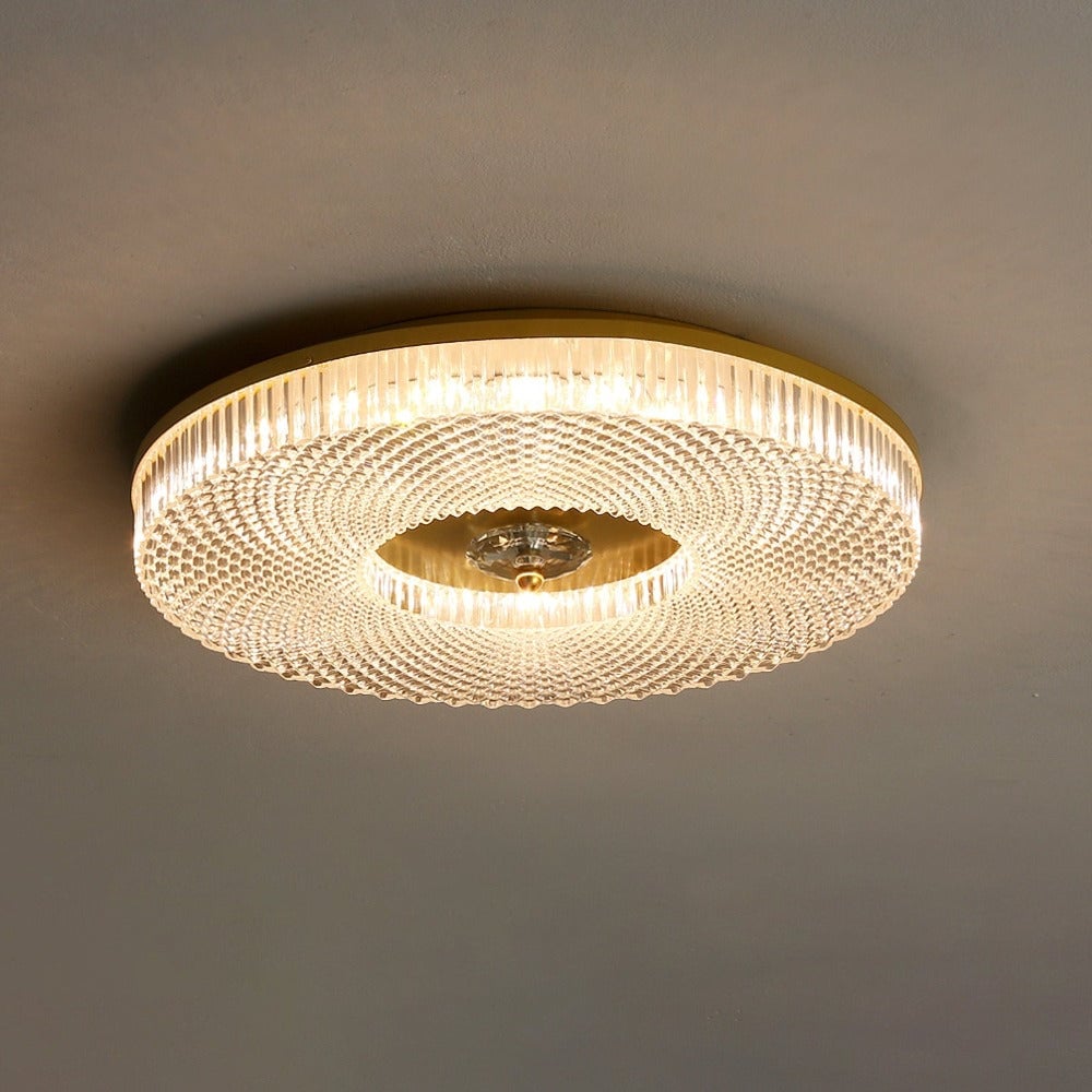Marliyn Modern Round LED Flush Mount Ceiling Light White/Gold/Black Bedroom - Cueteks