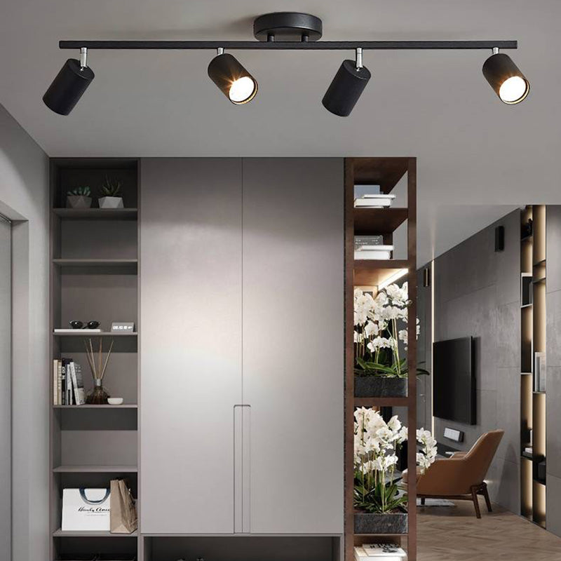 Haney Black Modern Ceiling Light Spotlight Cast, 3 Color, 3/4/5/6 Head - Cueteks