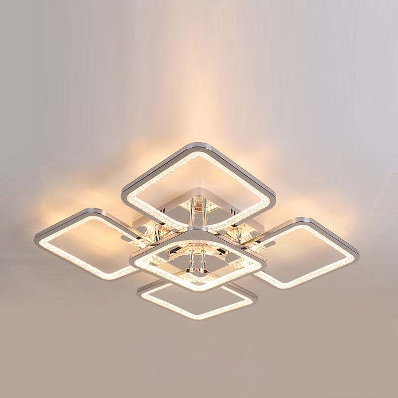 Lacey Modern Square Flush Mount Ceiling Light - Cueteks