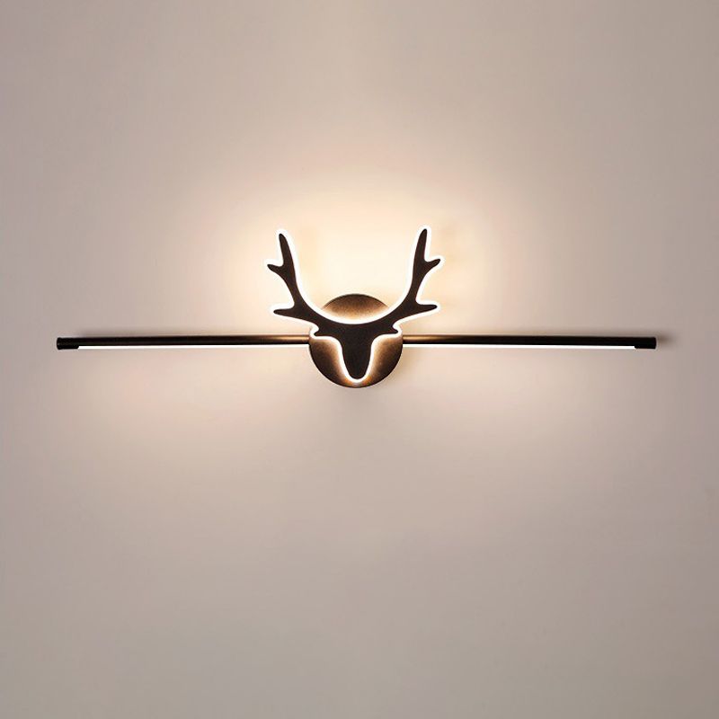 Edge Vintage Antlers Mirror Front Vanity Metal LED Wall Lamp - Cueteks