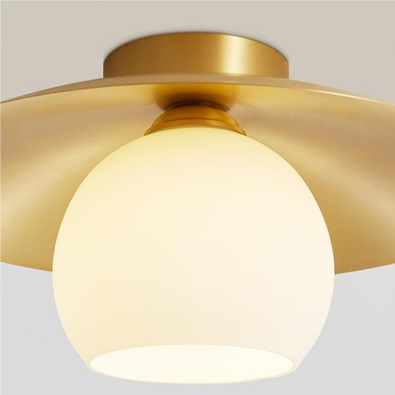 Carins Nordic Retro LED Ceiling Light Metal Glass Corridor Balcony - Cueteks