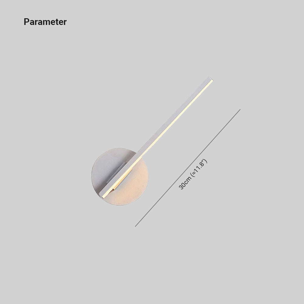 Edge wall-light drawing marking the bar length as 30 cm