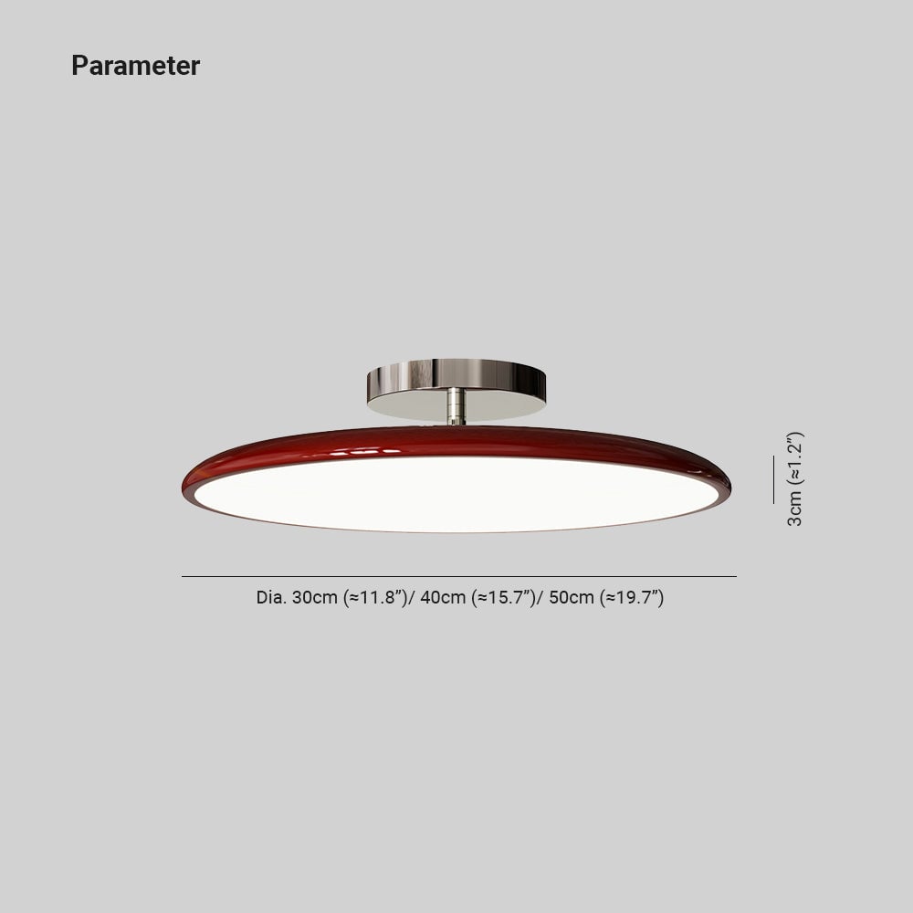 Valentina Vintage Flush Mount Ceiling Light Metal Red/White/Green LED Bedroom - Cueteks