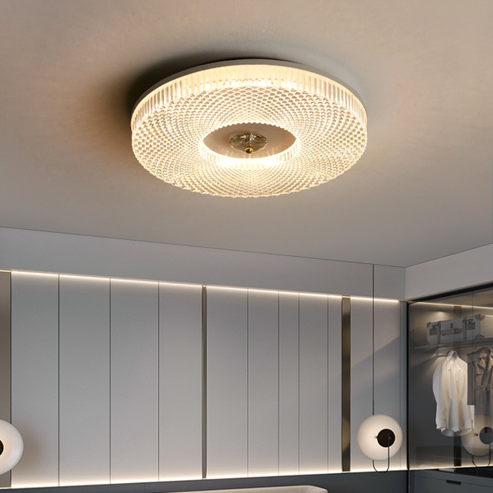 Marliyn Modern Round LED Flush Mount Ceiling Light White/Gold/Black Bedroom - Cueteks