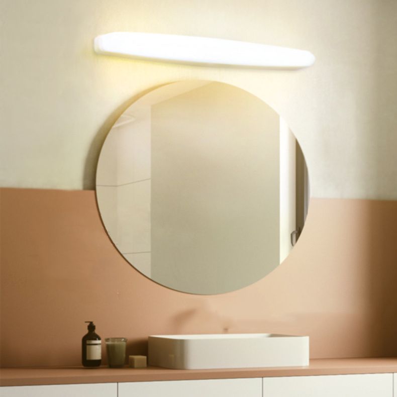Edge Modern Oval Acrylic Wall Lamps, White - Cueteks