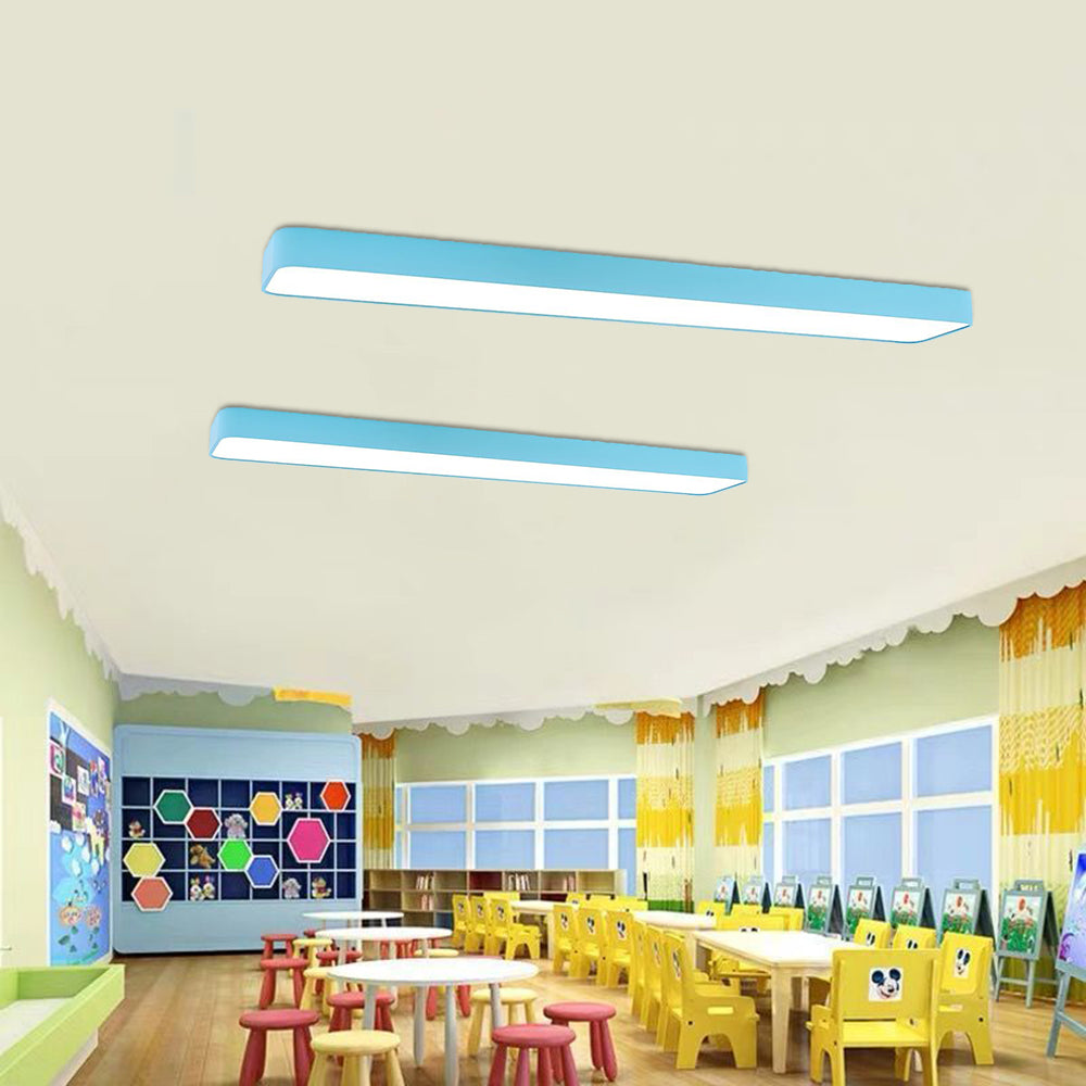 Edge Modern Linear Colorful Ceiling Light, Children Bedroom - Cueteks