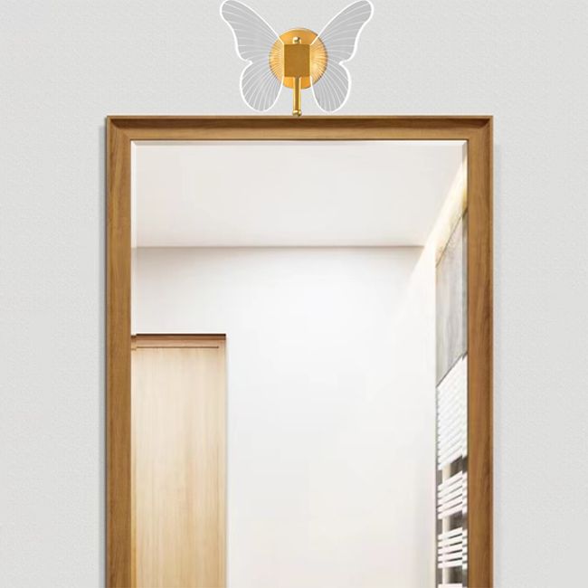 Kady Cute Butterfly Metal Wall Lamp, Gold - Cueteks