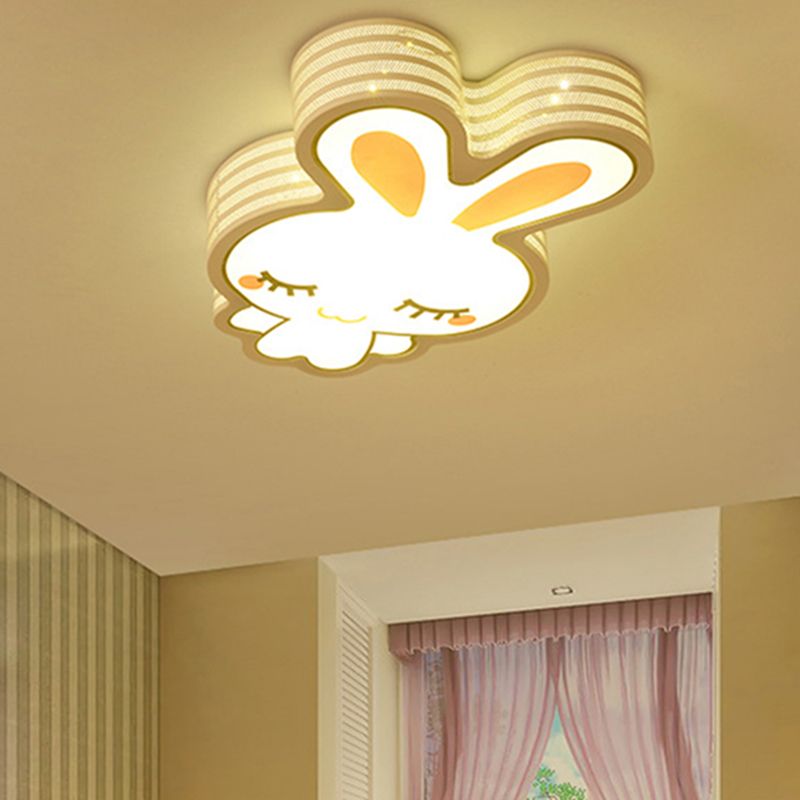Freja Modern Rainbow/Rabbit Acrylic Flush Mount Ceiling Light - Cueteks