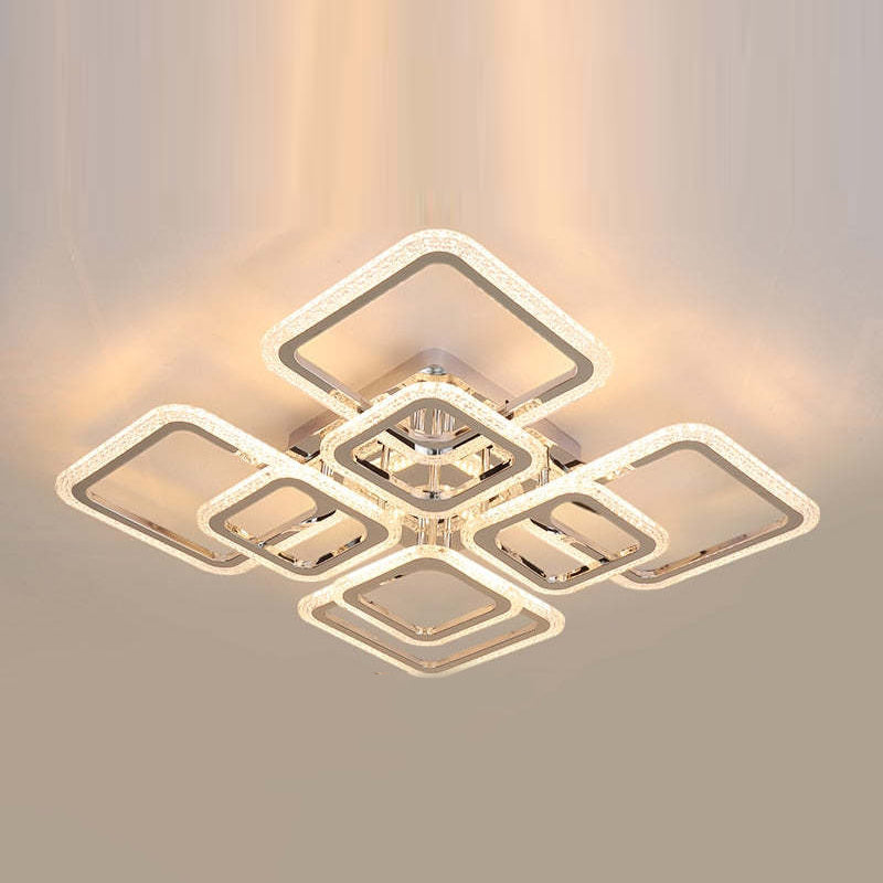 Lacey Modern Square Flush Mount Ceiling Light - Cueteks