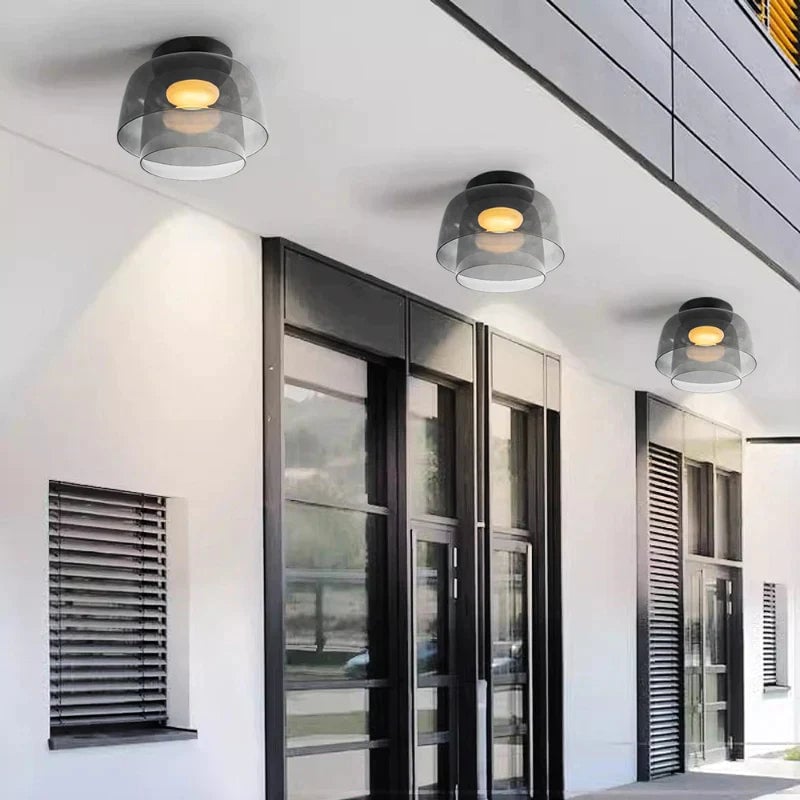 Morandi Modern Simple Creative Glass Flush Mount Ceiling Light - Cueteks