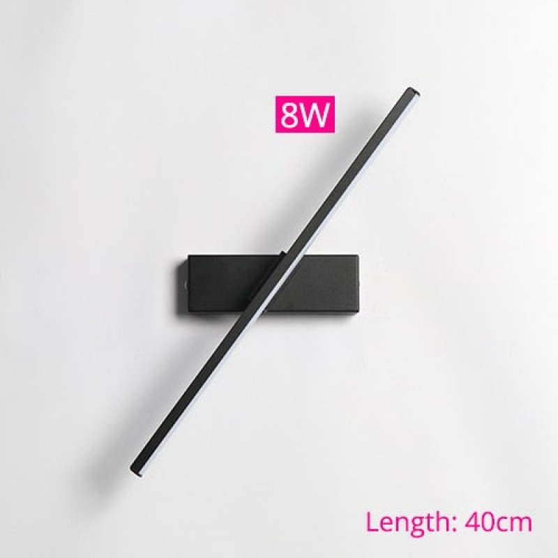 Black Edge wall-light bar labeled 40 cm and 8 W