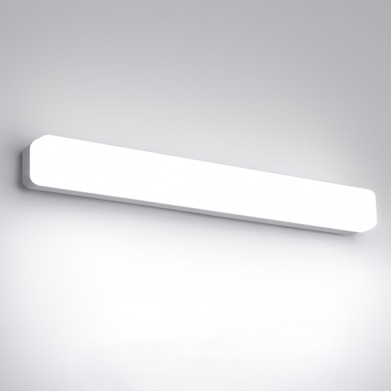 Edge Modern Rectangular Acrylic Modern Wall Lamp, White - Cueteks