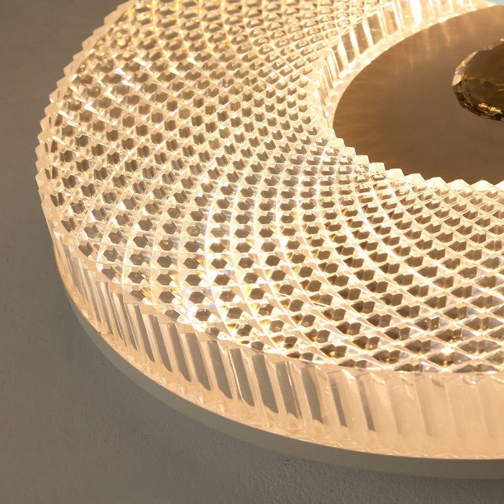 Marliyn Modern Round LED Flush Mount Ceiling Light White/Gold/Black Bedroom - Cueteks