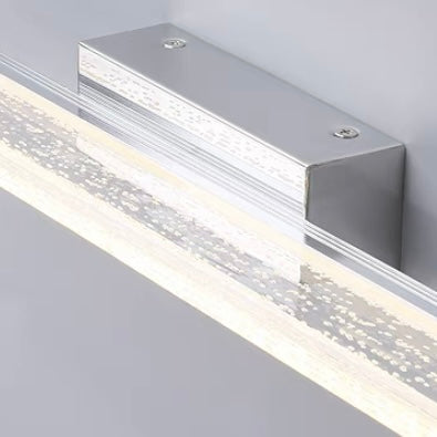 Leigh Modern Rectangular Metal Modern Wall Lamp, Silver - Cueteks