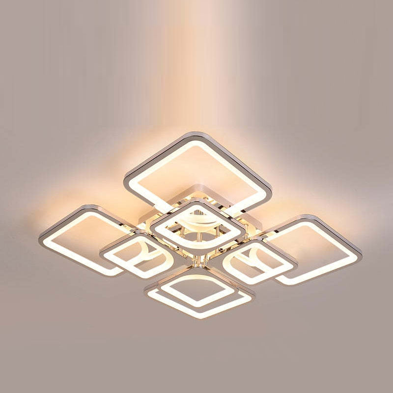 Lacey Modern Square Flush Mount Ceiling Light - Cueteks