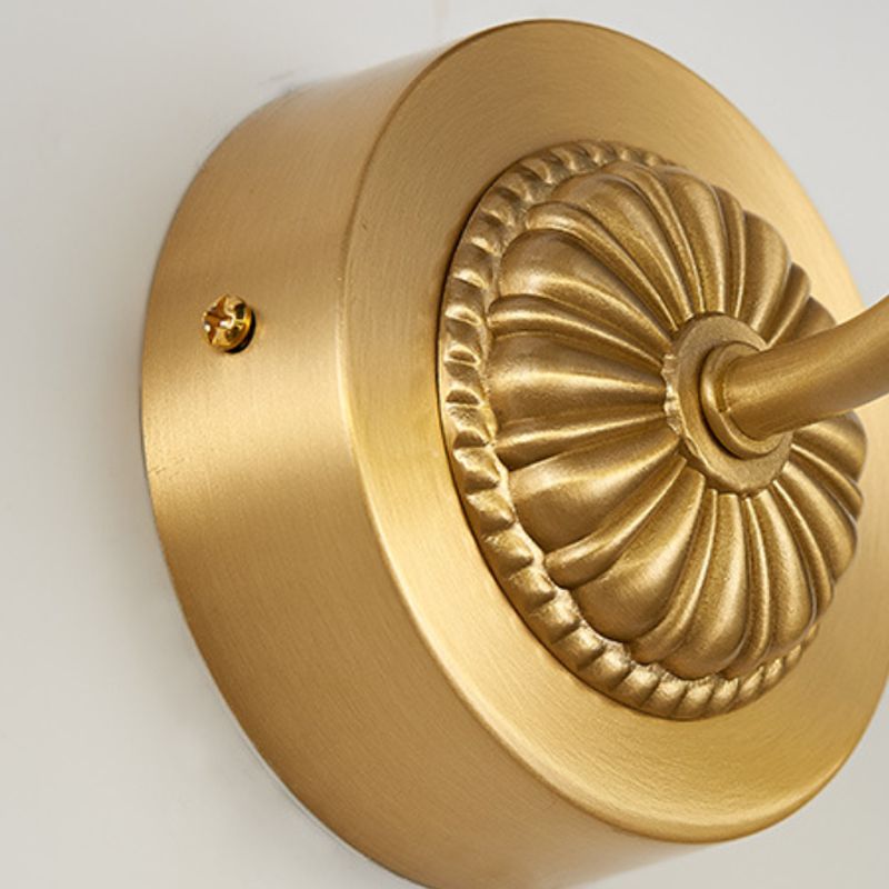 Eryn round wall plate with radial fluted ornament
