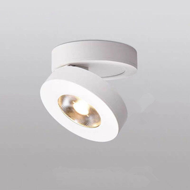Modern Ceiling Lighting Round, Novak Flush Mount, White/Black, Kitchen - Cueteks