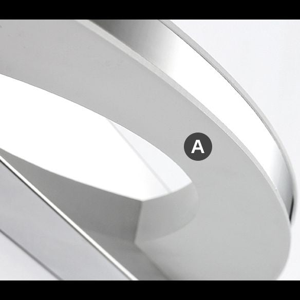 Detail A of Leigh curved acrylic diffuser and reflective edge