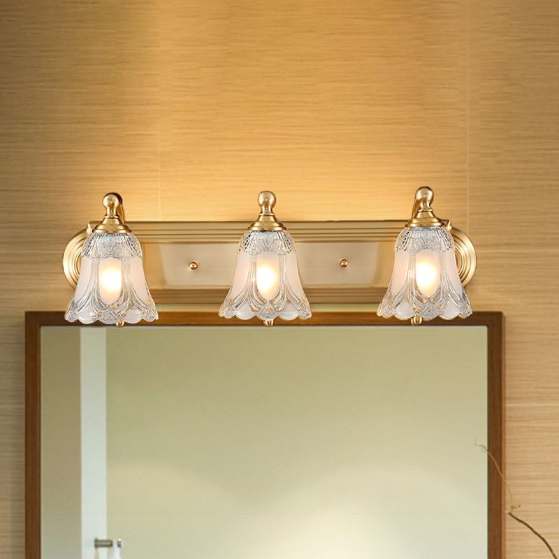 Félicie Modern Flower Metal Vanity Wall Lamp, Gold - Cueteks